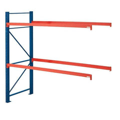 Steel King - 2 Shelf Add-On Box Formed Closed Steel Shelving - 22,780 Lb Capacity, 96" Wide x 96" High x 42" Deep, Powder Coat Blue - Exact Tool & Supply