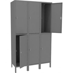 Tennsco - 6 Door, 2 Tier, Welded Locker - Exact Tool & Supply