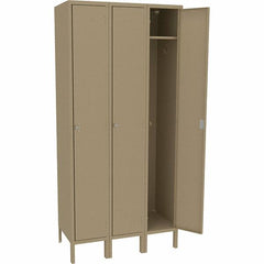Tennsco - 3 Door, 1 Tier, Welded Locker - Exact Tool & Supply