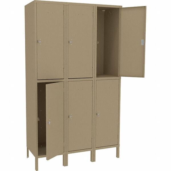 Tennsco - 6 Door, 2 Tier, Welded Locker - Exact Tool & Supply