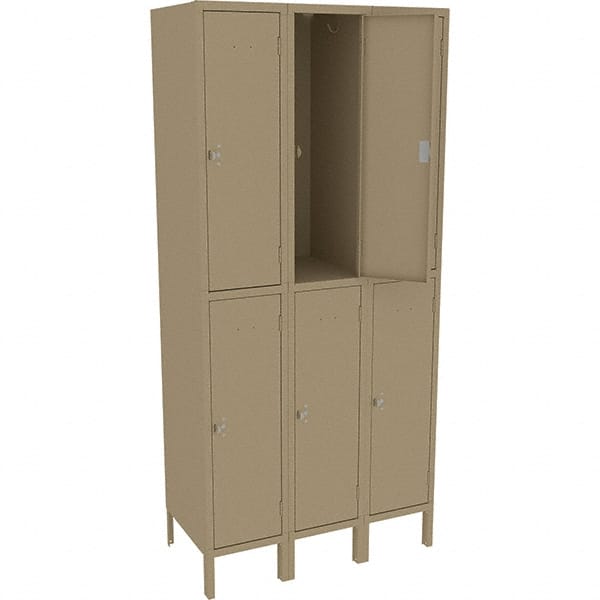 Tennsco - 6 Door, 2 Tier, Welded Locker - Exact Tool & Supply
