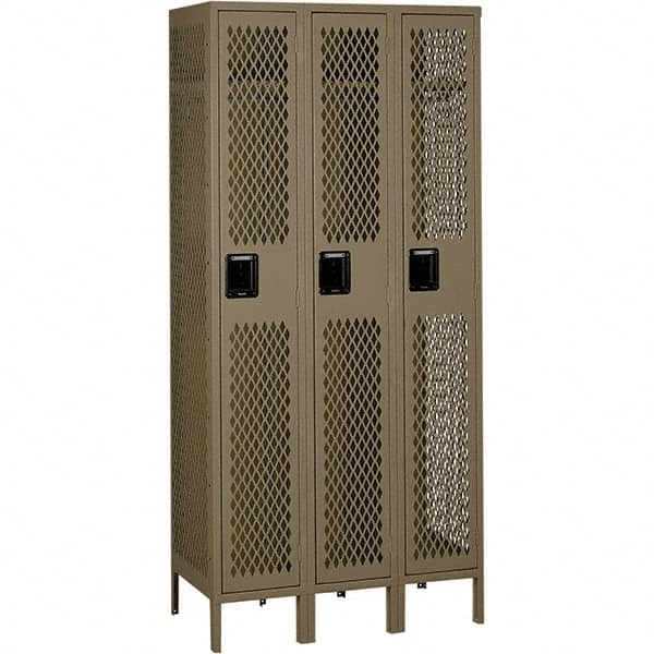 Tennsco - 3 Door, 1 Tier, Welded Locker - Exact Tool & Supply