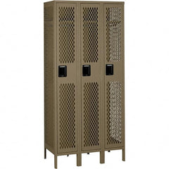 Tennsco - 3 Door, 1 Tier, Welded Locker - Exact Tool & Supply