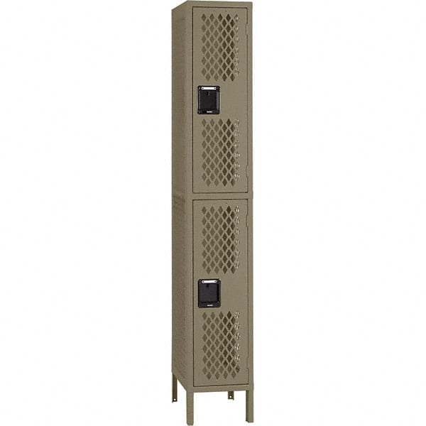 Tennsco - 2 Door, 2 Tier, Welded Locker - Exact Tool & Supply