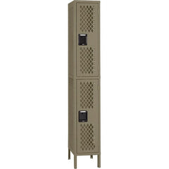 Tennsco - 2 Door, 2 Tier, Welded Locker - Exact Tool & Supply
