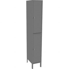 Tennsco - 2 Door, 2 Tier, Welded Locker - Exact Tool & Supply