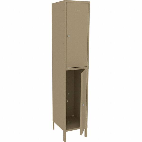 Tennsco - 2 Door, 2 Tier, Welded Locker - Exact Tool & Supply