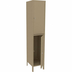 Tennsco - 2 Door, 2 Tier, Welded Locker - Exact Tool & Supply