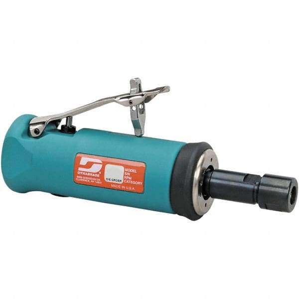 Dynabrade - 1/4" Collet, Straight Handle, Air Straight Die Grinder - 20,000 RPM, Front Exhaust, 24 CFM, 0.5 hp, 90 psi, 1/4 NPT Inlet - Exact Tool & Supply