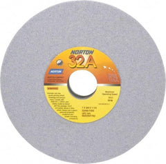 Norton - 7" Diam x 1-1/4" Hole x 5/8" Thick, I Hardness, 60 Grit Surface Grinding Wheel - Aluminum Oxide, Type 1, Medium Grade, 3,600 Max RPM, Vitrified Bond, No Recess - Exact Tool & Supply