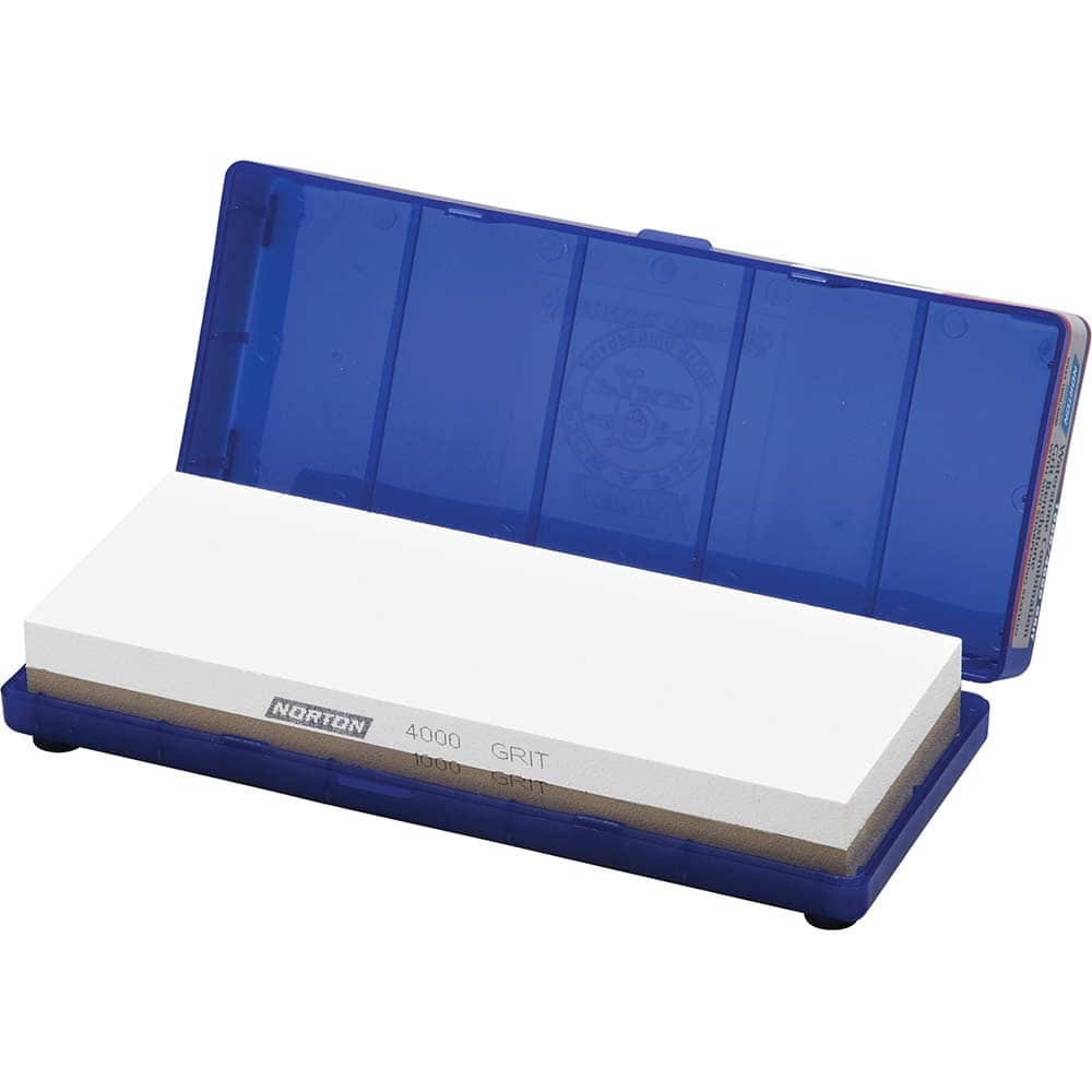 Norton - Sharpening Stones; Stone Material: Synthetic Ruby ; Overall Width/Diameter (Inch): 3 ; Overall Width/Diameter (Decimal Inch): 3 ; Overall Length (Inch): 8 ; Overall Thickness (Inch): 1 ; Grade: Fine - Exact Tool & Supply