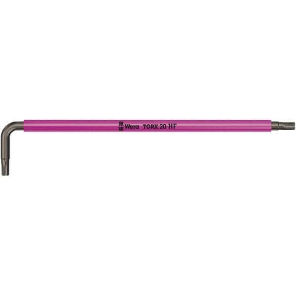 Wera - T10 Torx Key - L-Key Color Coded Cushion Grip Handle, Black Oxide Finish, 112mm OAL - Exact Tool & Supply