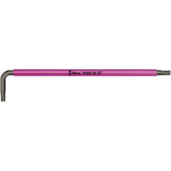 Wera - T10 Torx Key - L-Key Color Coded Cushion Grip Handle, Black Oxide Finish, 112mm OAL - Exact Tool & Supply
