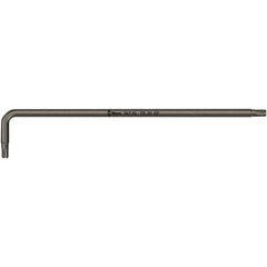Wera - T8 Torx Key - L-Key Long Arm Handle, Black Oxide Finish, 90mm OAL - Exact Tool & Supply