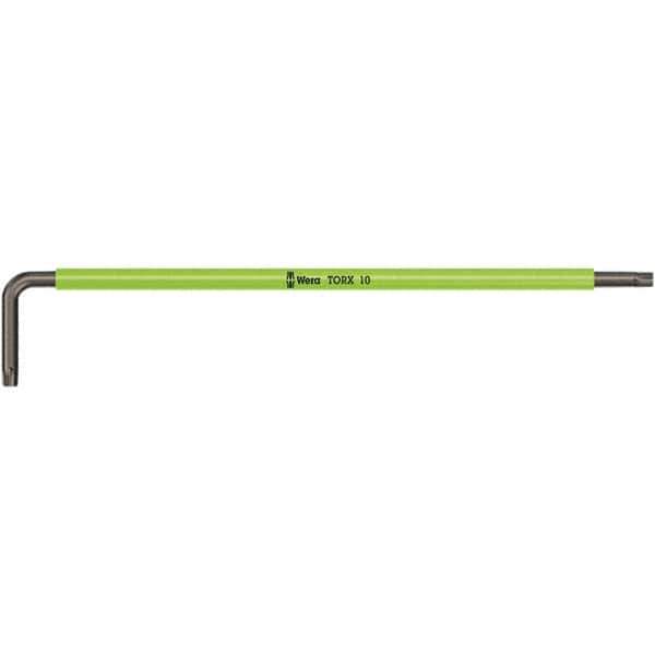 Wera - T8 Torx Key - L-Key Color Coded Cushion Grip Handle, Black Oxide Finish, 90mm OAL - Exact Tool & Supply