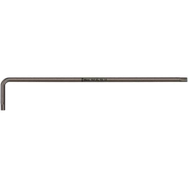 Wera - T9 Torx Key - L-Key Long Arm Handle, Black Oxide Finish, 101mm OAL - Exact Tool & Supply