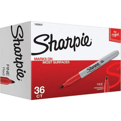 Sharpie - Markers & Paintsticks Type: Permanent Color: Red - Exact Tool & Supply