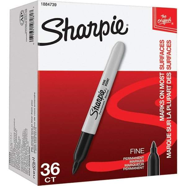 Sharpie - Markers & Paintsticks Type: Permanent Color: Black - Exact Tool & Supply