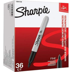 Sharpie - Markers & Paintsticks Type: Permanent Color: Black - Exact Tool & Supply