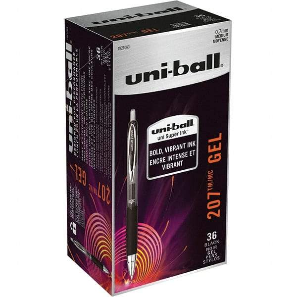 Uni-Ball - Pens & Pencils Type: Retractable Gel Color: Black - Exact Tool & Supply