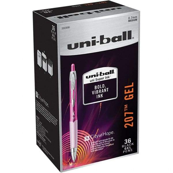 Uni-Ball - Pens & Pencils Type: Retractable Gel Color: Black - Exact Tool & Supply