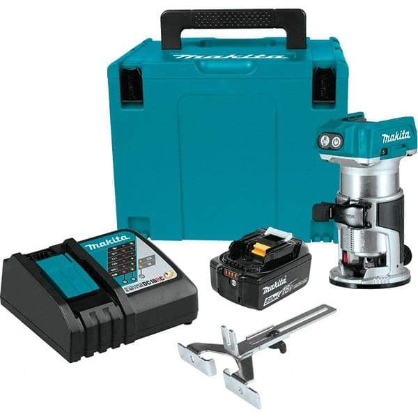 Makita - Electric Routers Collet Size (Inch): 1/4 Router Type: Cordless Compact Router - Exact Tool & Supply