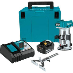 Makita - Electric Routers Collet Size (Inch): 1/4 Router Type: Cordless Compact Router - Exact Tool & Supply