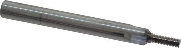 Scientific Cutting Tools - #10-48 Thread, 1/4" Shank Diam, Bright Coating, Solid Carbide Straight Flute Thread Mill - 3 Flutes, 2-1/2" OAL, #10 Min Noml Diameter - Exact Tool & Supply