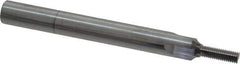 Scientific Cutting Tools - #10-48 Thread, 1/4" Shank Diam, Bright Coating, Solid Carbide Straight Flute Thread Mill - 3 Flutes, 2-1/2" OAL, #10 Min Noml Diameter - Exact Tool & Supply