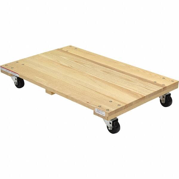 Vestil - 900 Lb Capacity Hardwood Dolly - 36" Long x 24" Wide - Exact Tool & Supply