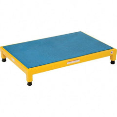 Vestil - 5" High x 24" Wide x 36" Deep, Yellow Step Stand - Steel, 500 Lb Capacity - Exact Tool & Supply