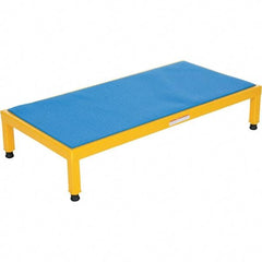 Vestil - 9" High x 24" Wide x 48" Deep, Yellow Step Stand - Steel, 500 Lb Capacity - Exact Tool & Supply
