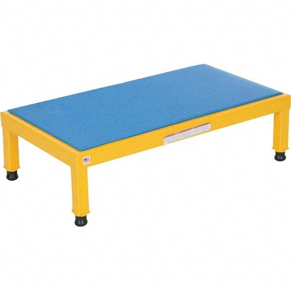 Vestil - 9" High x 19" Wide x 36" Deep, Blue Step Stand - Steel, 500 Lb Capacity - Exact Tool & Supply