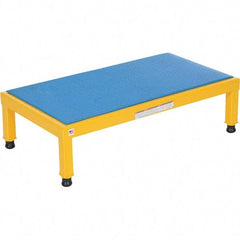 Vestil - 9" High x 19" Wide x 36" Deep, Blue Step Stand - Steel, 500 Lb Capacity - Exact Tool & Supply