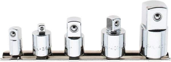 SK - 5 Piece Socket Adapter Set - 1/4F x 3/8M, 3/8F x 1/4M, 3/8F x 1/2M, 1/2F x 3/8M, 1/2F x 3/4M - Exact Tool & Supply