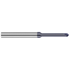 Harvey Tool - 1/16" Diam 90°/90° 2-Flute Single End Solid Carbide Chamfer Mill - Exact Tool & Supply