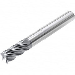Niagara Cutter - 1/2", 5/8" LOC, 1/2" Shank Diam, 6" OAL, 5 Flute, Solid Carbide Square End Mill - Exact Tool & Supply