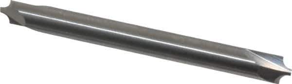 Value Collection - 1/16" Radius, 3/16" Mill Diam, 2 Flute Solid Carbide Corner Rounding End Mill - Double End, Uncoated, 2" OAL, 3/16" Shank Diam - Exact Tool & Supply