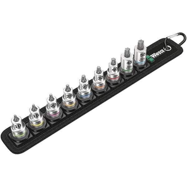 Wera - Hex & Torx Bit Socket Sets Type: Torx Bit Socket Set Drive Size: 3/8 - Exact Tool & Supply