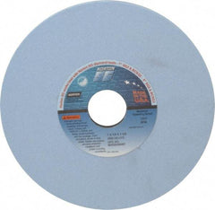 Norton - 7" Diam x 1-1/4" Hole x 1/4" Thick, J Hardness, 100 Grit Surface Grinding Wheel - Ceramic, Type 1, Fine Grade, 3,600 Max RPM, Vitrified Bond, No Recess - Exact Tool & Supply