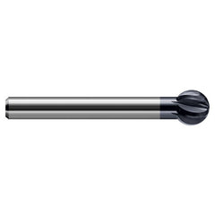 5/8″ Dia. × 3/8″ Shank × 0.546″ DOC × 4″ OAL, Carbide AlTiN, 6 Flute, Ballnose End Mill - Exact Tool & Supply