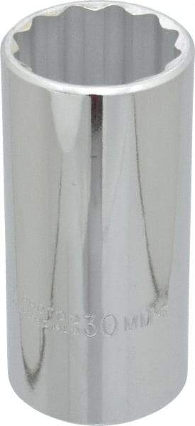 Proto - 1/2" Drive, Deep Hand Socket - 12 Points, 3-1/4" OAL, Chrome Finish - Exact Tool & Supply