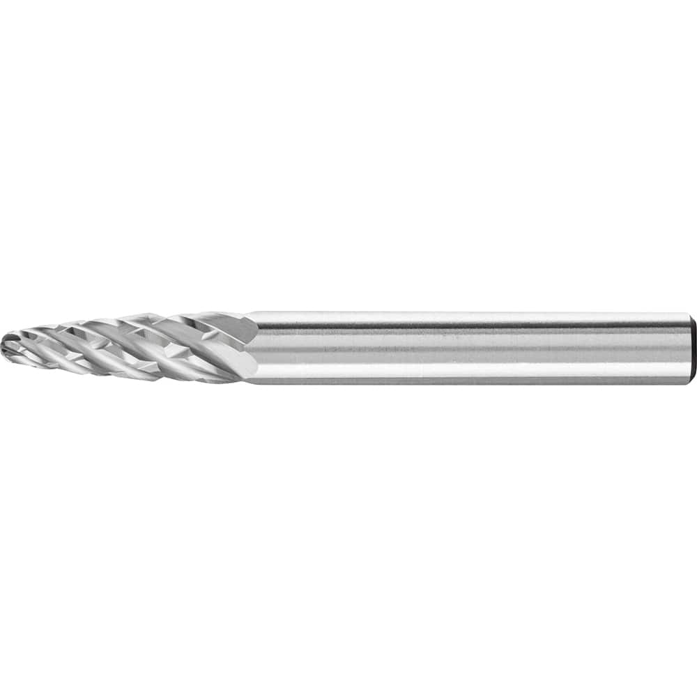 PFERD - SF-1, 1/4" Cut Diam, 1/4" Shank Diam, Carbide End Cut Tree with Radius End Burr - Exact Tool & Supply