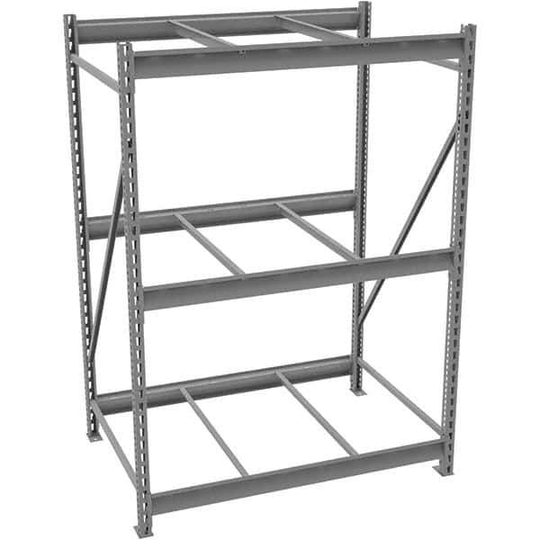 Tennsco - 3 Shelf Starter No Deck Open Steel Shelving - 72" Wide x 84" High x 36" Deep, Medium Gray - Exact Tool & Supply