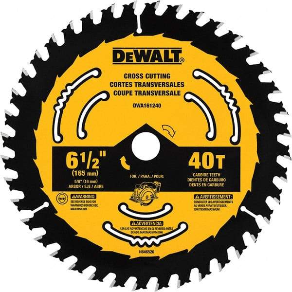 DeWALT - Wet & Dry-Cut Saw Blades   Blade Diameter (Inch): 6-1/2    Blade Material: Tungsten Carbide-Tipped - Exact Tool & Supply
