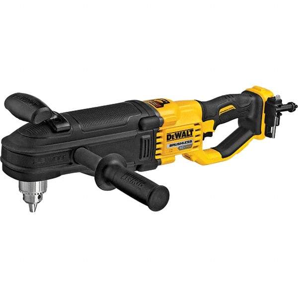 DeWALT - 60 Volt 1/2" Chuck Inline Handle Cordless Drill - 1320 RPM, Keyed Chuck, Reversible, Lithium-Ion Batteries Not Included - Exact Tool & Supply