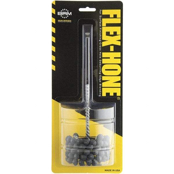 Brush Research Mfg. - 3-1/8" Bore Diam, 180 Grit, Silicon Carbide Flexible Hone - Medium, 1-1/2" OAL - Exact Tool & Supply