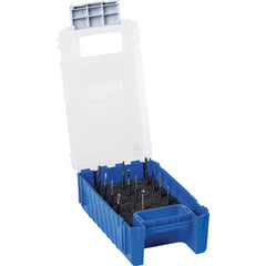 PFERD - 12 Pc Double Cut Burr Set with Cylinder, Cylinder w/Rad End, Ball, Oval, Tree, Tree w/Pointed End, Flame, Cone, Taper - Exact Tool & Supply