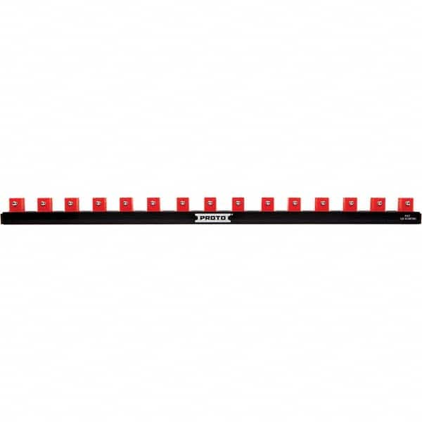 Stanley - Socket Holders & Trays Type: Clip Rail Drive Size: 1/2 - Exact Tool & Supply