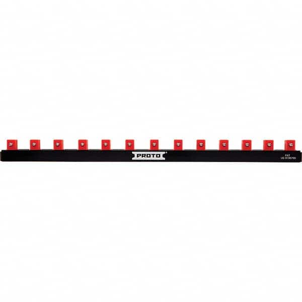 Stanley - Socket Holders & Trays Type: Clip Rail Drive Size: 3/8 - Exact Tool & Supply